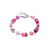 Coeur de Lion GeoCube Viva Magenta & Pink Bracelet